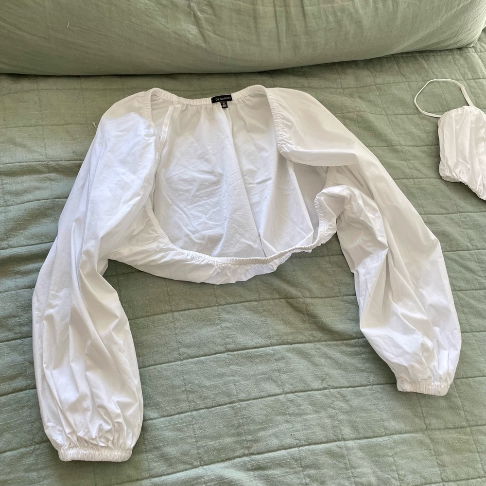 Dynamite White Bolero and Bandeau Set - Picture 8 of 14
